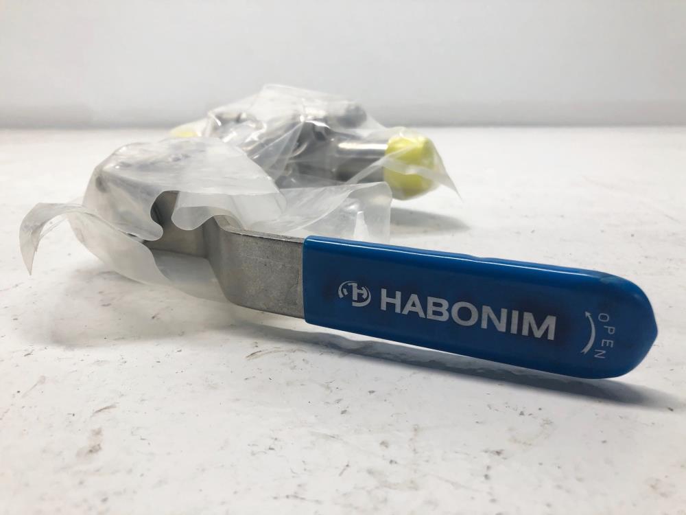 Habonim 1" Weld Sanitary Ball Valve, Extended, Stainless, #48-6666AT/ETO-G24